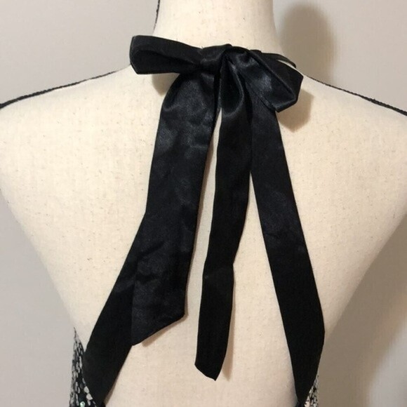 Victorias Secret Silver Sequined Top Halter Size Small Party Holiday Y2K… - Picture 5 of 10